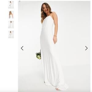 TFNC Bridal Maxi Dress with Corset Ivory White size UK 8/US Small NWT